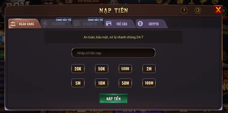 Nạp Tiền BomWin Quy Trình Đơn Giản Giúp Người Chơi Sẵn Sàng Chinh Phục